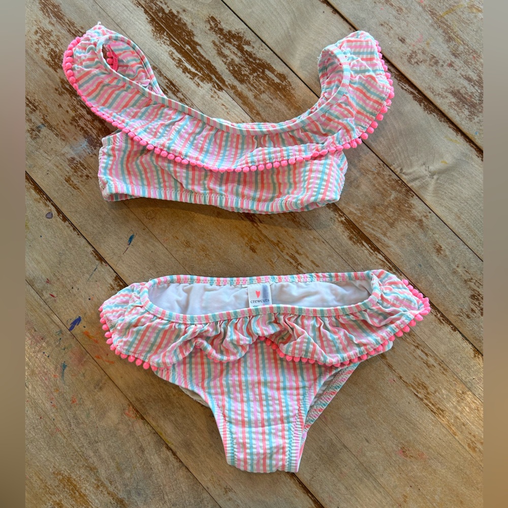 JCrew Crewcuts Toddler Seersucker Bikini Swimsuit